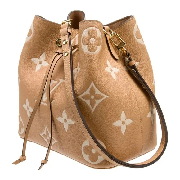 Authentic Louis Vuitton Bicolor Monogram Empreinte Giant NéoNoé MM Noe w/Pouch - Picture 6 of 12